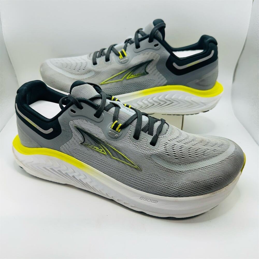 Altra Paradigm 7 Men's Road Running Shoes Gray Yellow Stability Size 7.5